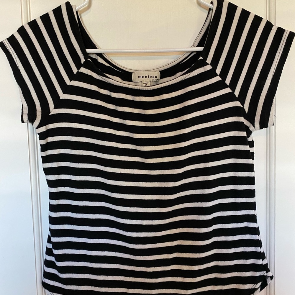 Women’s B+W Striped Shortsleeve Shirt